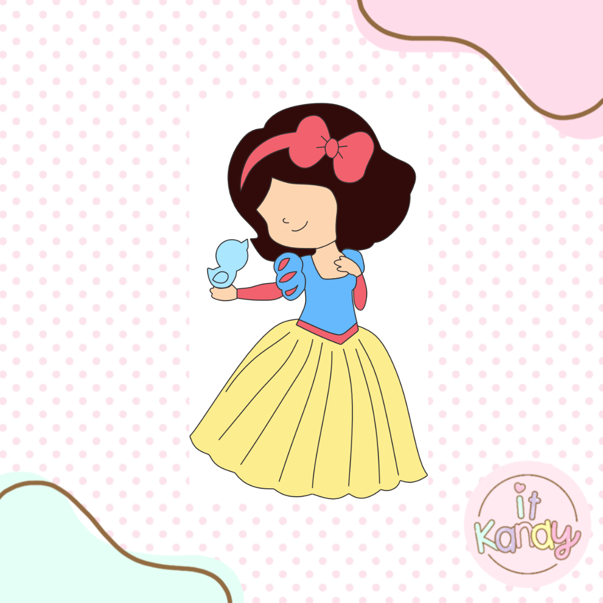 Snow white inspired cookie cutter